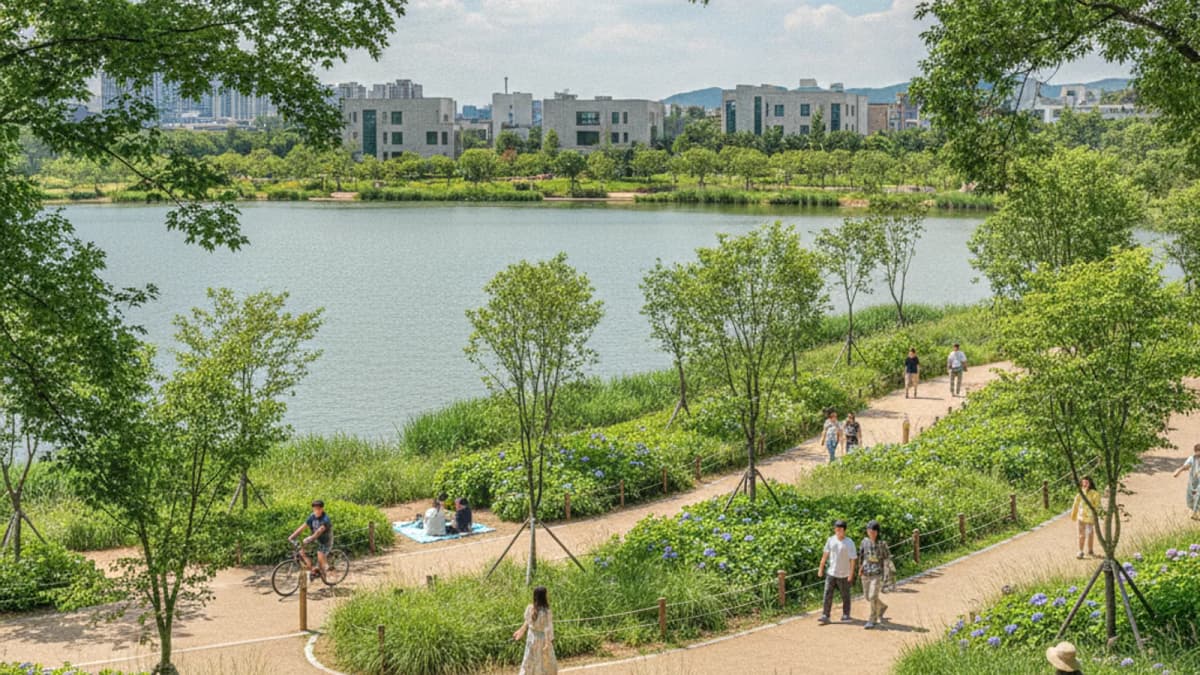 Cẩm nang du lịch Ansan 2026: Công viên hồ Hwarang