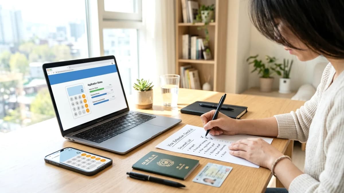 Công cụ checklist gia hạn visa online