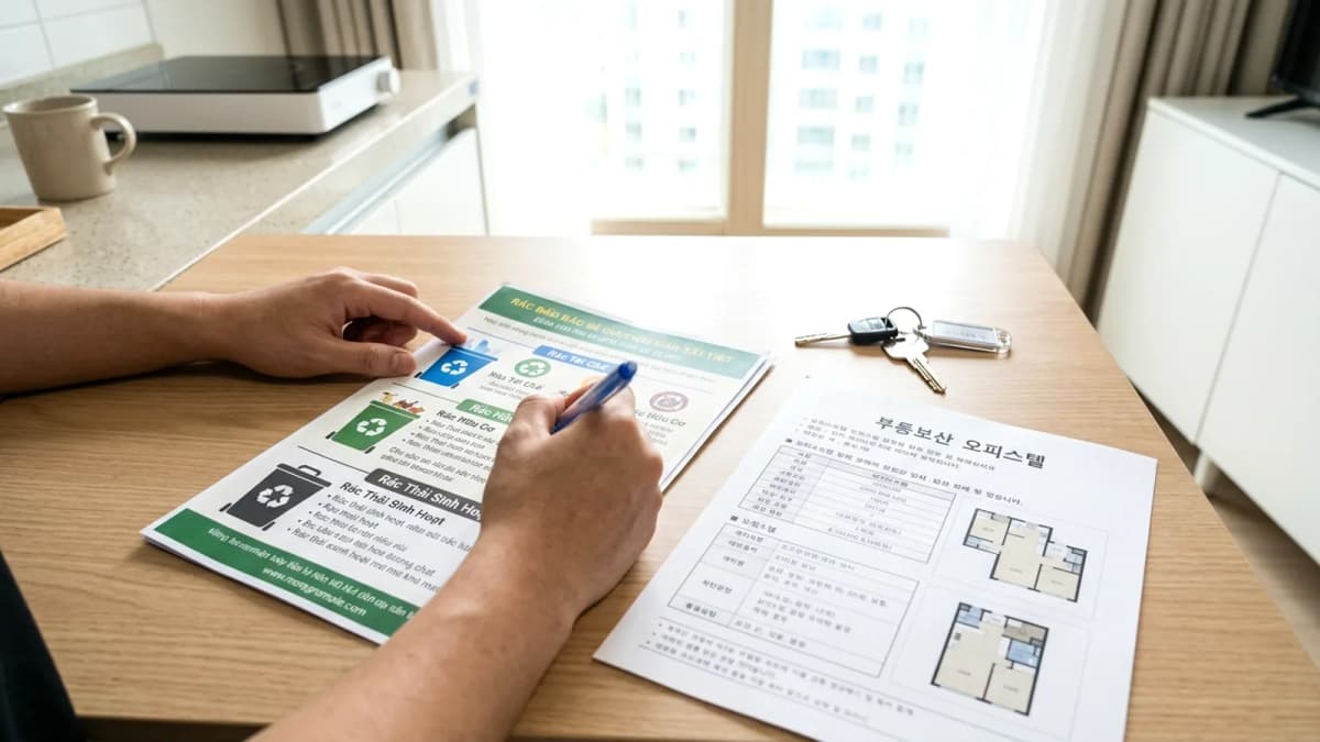 Phân loại rác ở Hàn: Cách đọc lịch và đổ rác