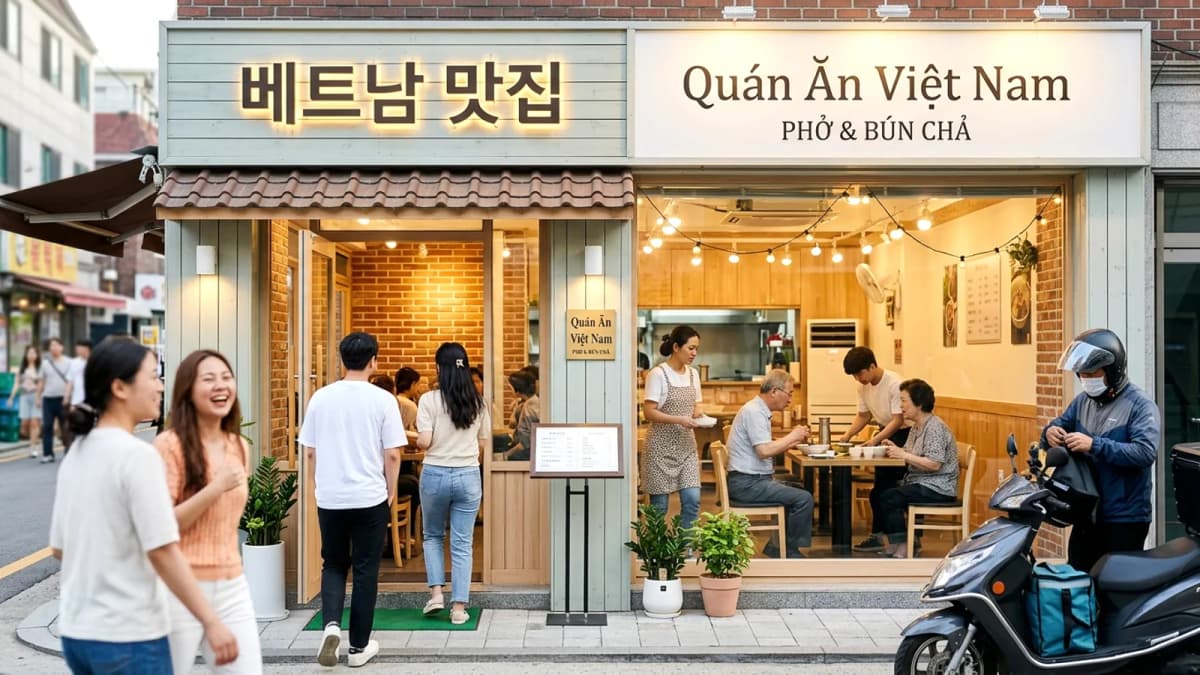 Quán Việt ngon ở Hàn 2026: bản đồ phở, bún chả từ Seoul đến Busan