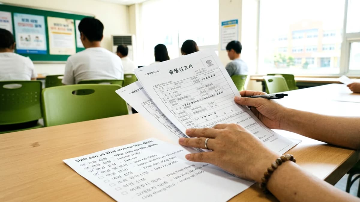 Sinh con ở Hàn: Giấy khai sinh, bảo hiểm, đăng ký VN
