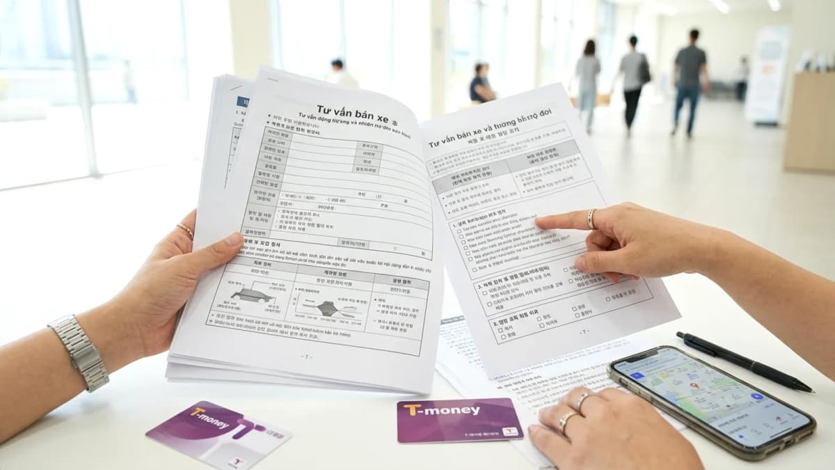 Tư vấn bán xe ở Hàn 2026