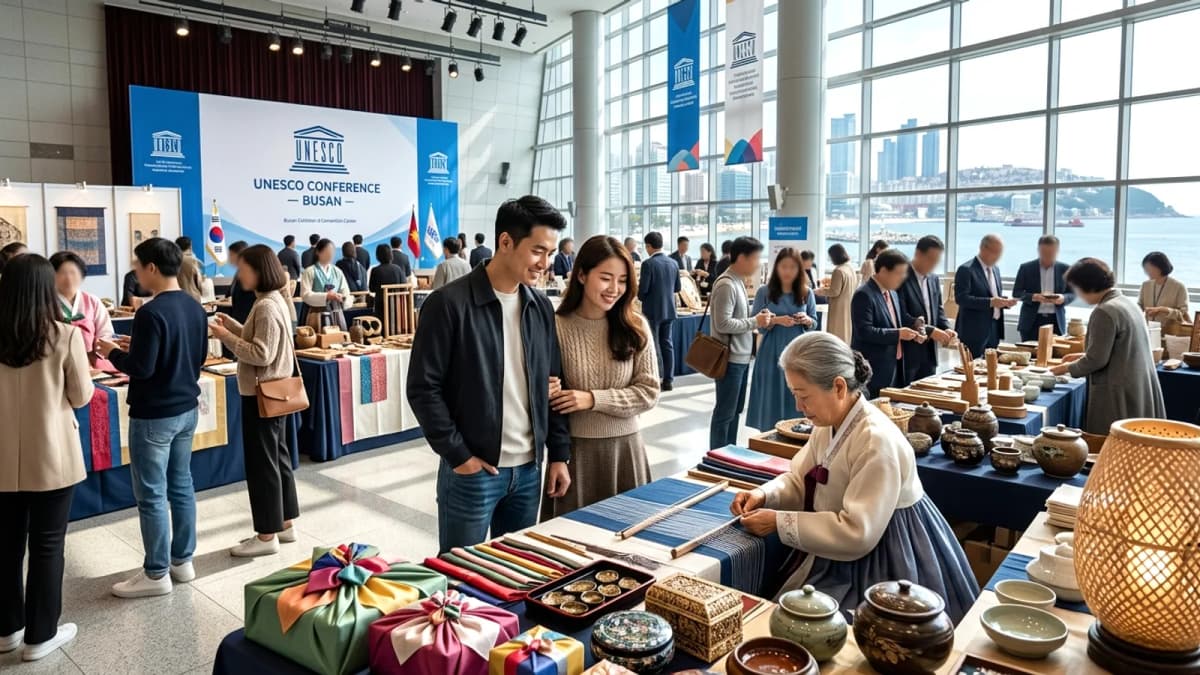Hàn Quốc trưng bày nghệ thuật thủ công truyền thống tại hội nghị UNESCO ở Busan