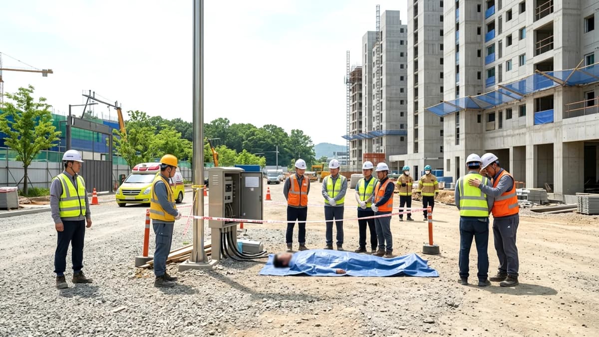 Hwaseong: Một lao động 50 tuổi tử vong do bị điện giật tại công trường xây dựng