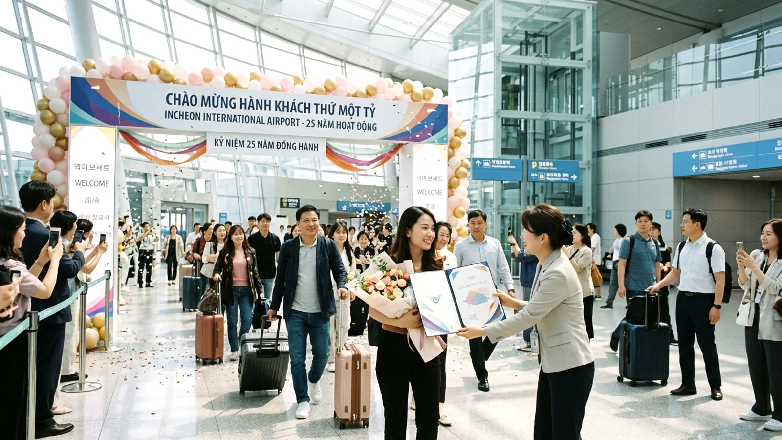 Sân bay quốc tế Incheon đón hành khách thứ một tỷ sau 25 năm hoạt động