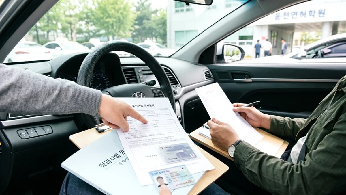 Thi bằng lái Hàn: Cần giấy gì, làm ở đâu?