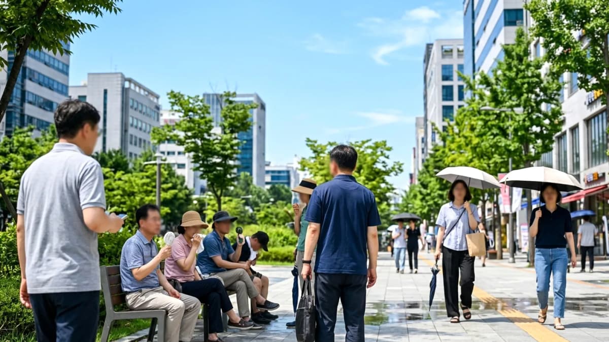 Thời tiết cuối tuần tại Hàn Quốc: Mưa lớn dịu, nắng nóng và đêm nhiệt đới sắp tới