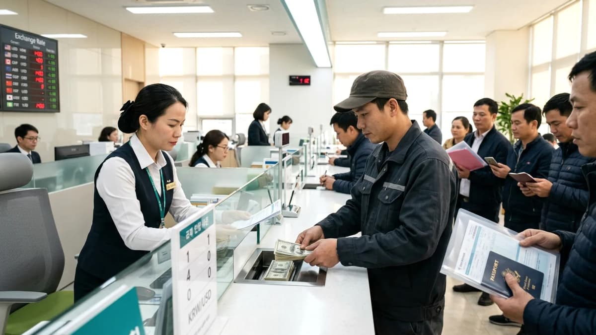 Tỷ giá won-đô la Mỹ giảm về mức 1.400 won: Gửi tiền đô la tăng vọt tại Hàn Quốc