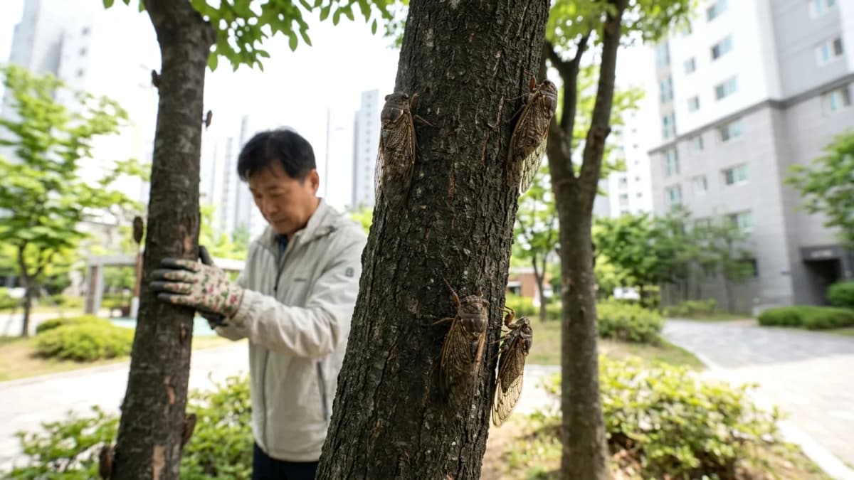 Ve sầu nâu hoành hành tại Seoul và các vùng lân cận: Mối lo ngại mới sau bọ tình yêu